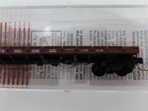 N Scale Micro-Trains MTL 44060 ATSF Santa Fe 50' Straight Side Flatcar #90822