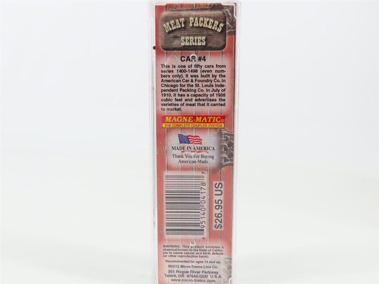 N Scale Micro-Trains MTL 05800120 SLIX St. Louis Independent 36' Reefer #1496
