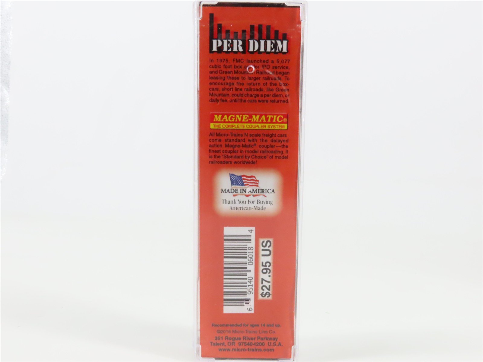 N Scale Micro-Trains MTL 02500960 GMRC Green Mountain 50' Boxcar #0629