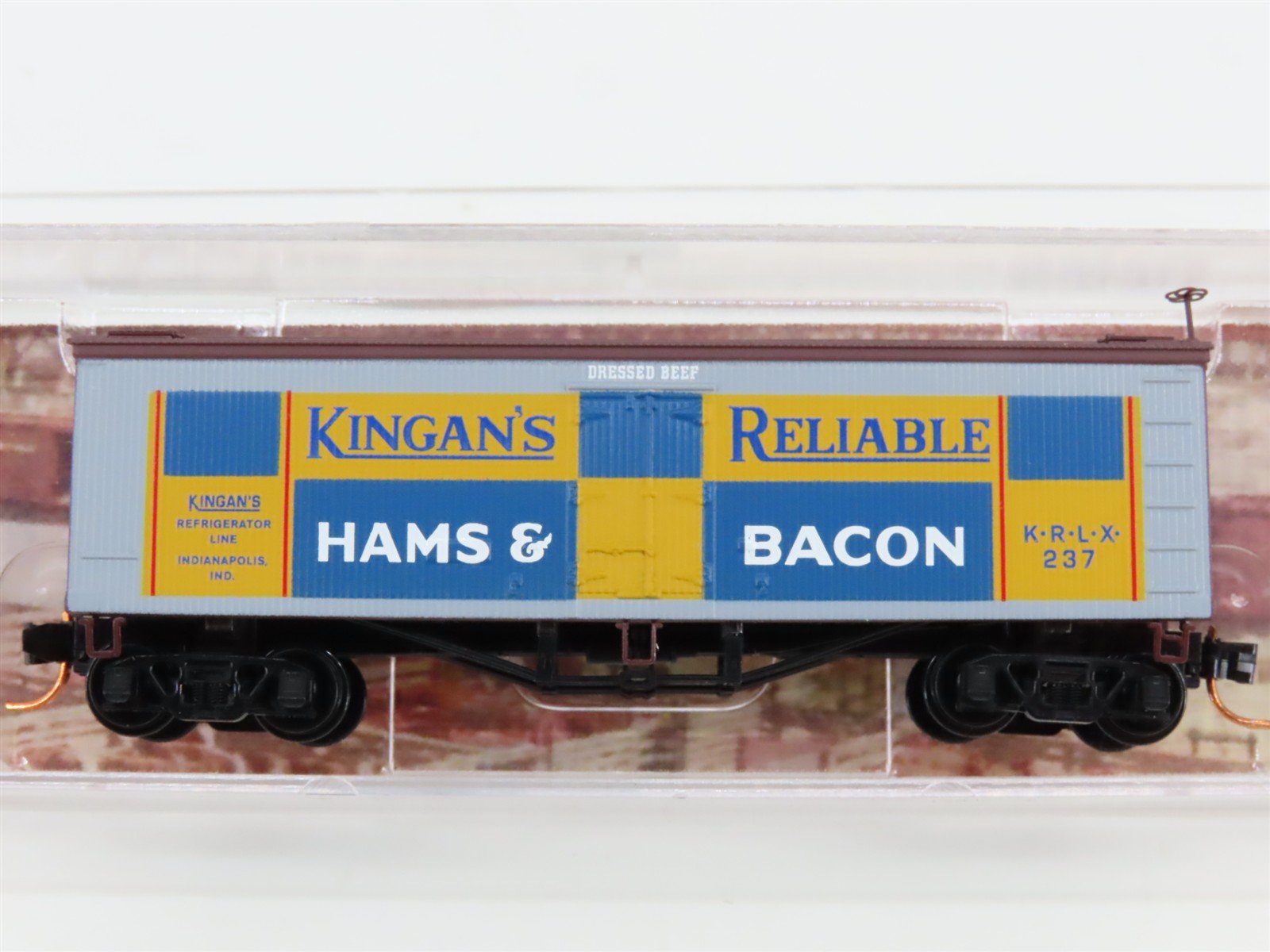 N Scale Micro-Trains MTL 05800130 KRLX Kingan's Ham & Bacon 36' Reefer #237