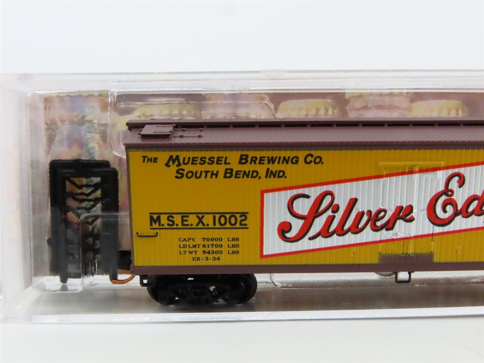 N Scale Micro-Trains MTL 04900670 MSEX Muessell Brewing Co. 40' Reefer #1002