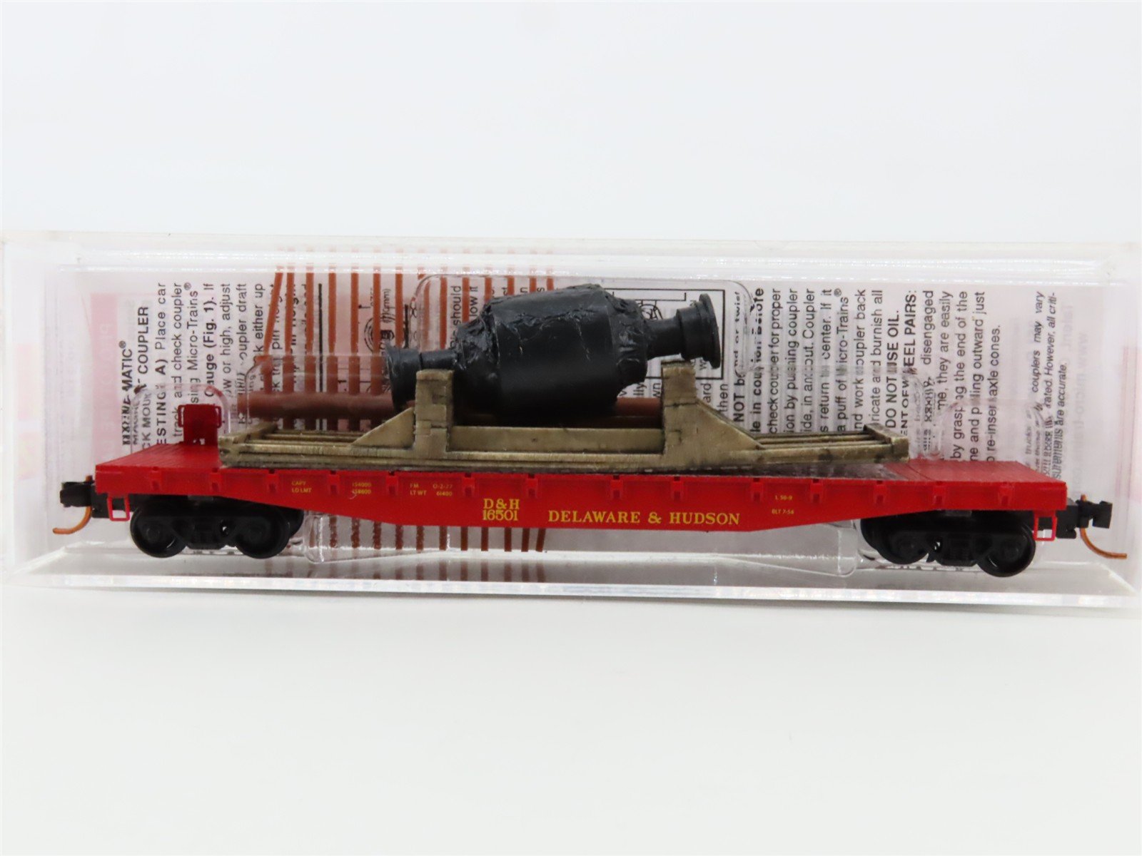 N Scale Micro-Trains MTL 04500210 D&H Delaware & Hudson 50' Flatcar #16501 wLoad