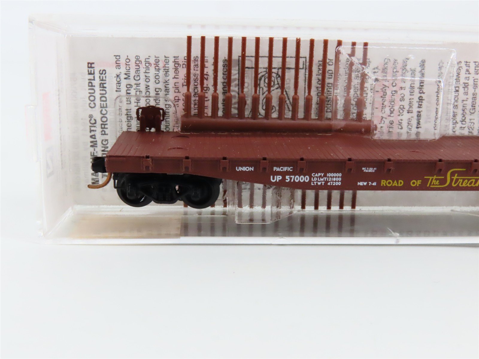 N Scale Micro-Trains MTL 45050 UP Union Pacific 50' Fishbelly Flatcar #57000
