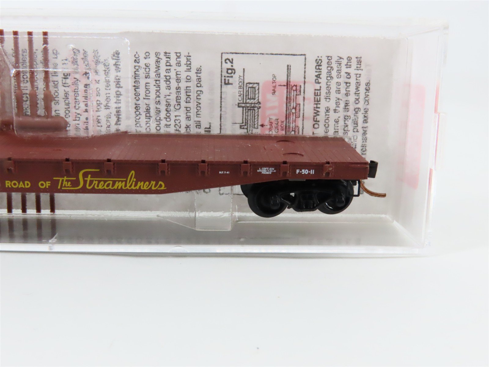 N Scale Micro-Trains MTL 45050 UP Union Pacific 50' Fishbelly Flatcar #57000