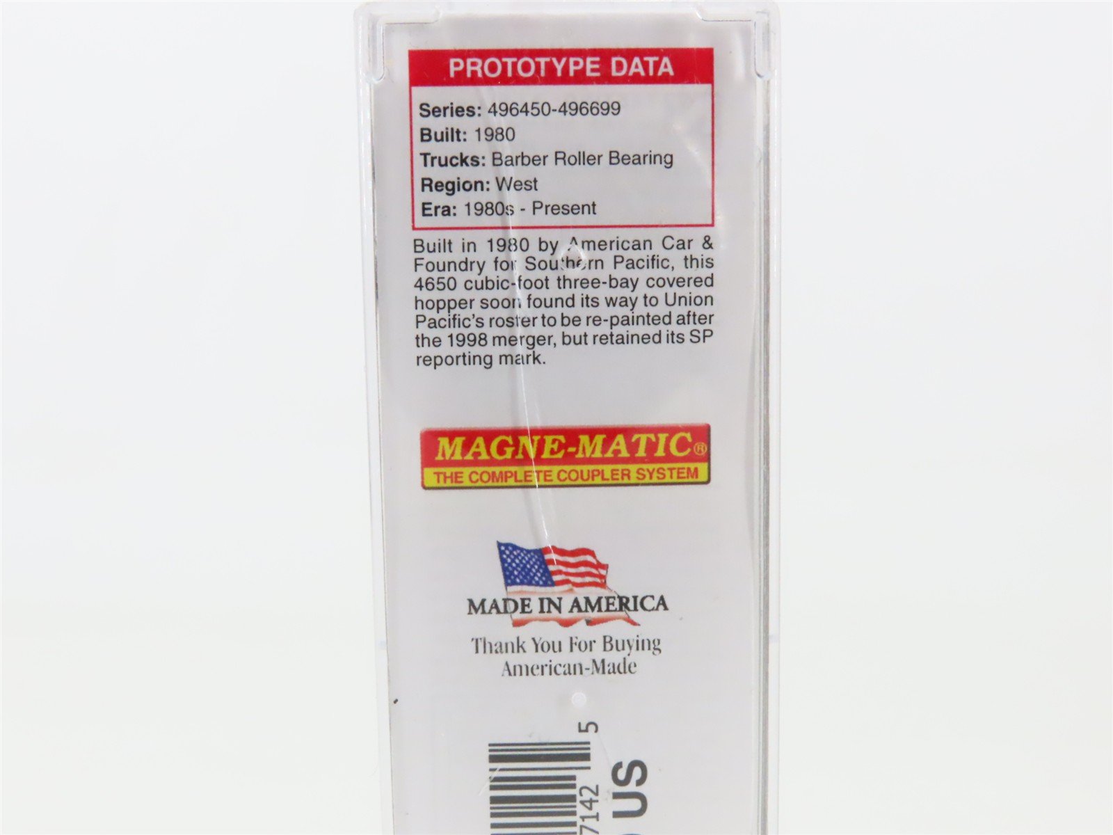 N Scale Micro-Trains MTL 09400602 SP Union Pacific 3-Bay Covered Hopper #496441