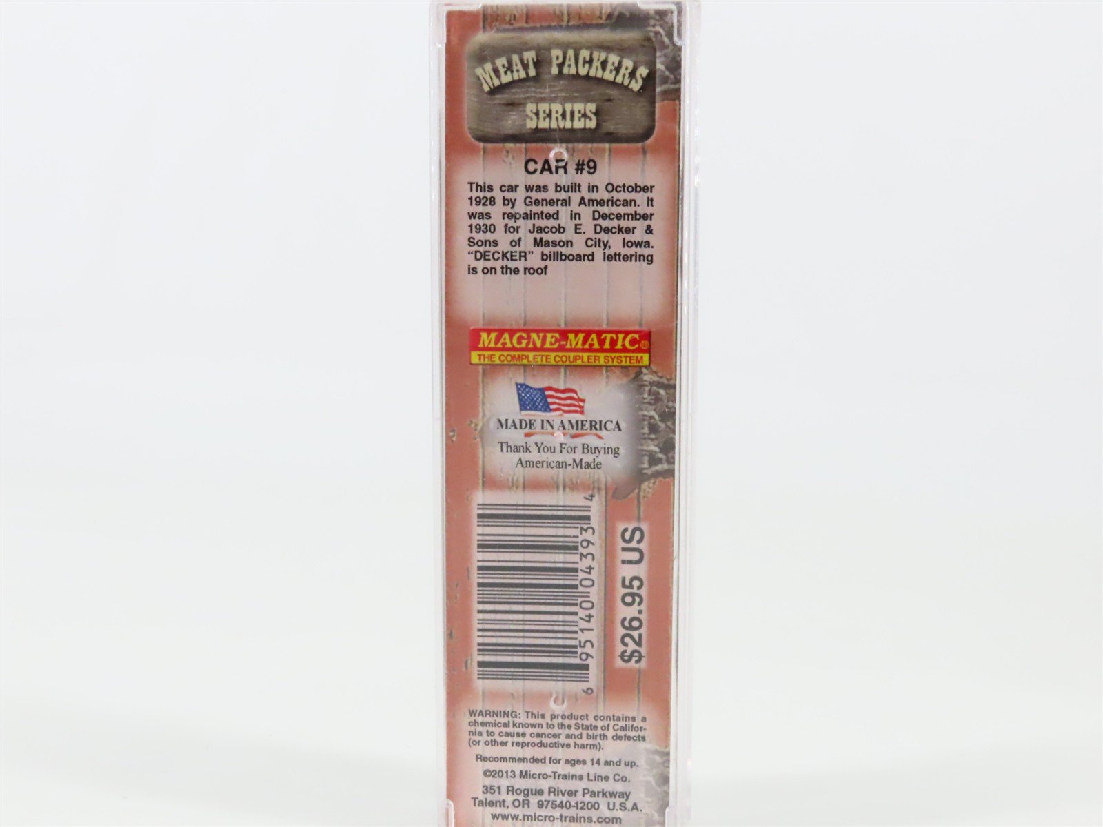 N Scale Micro-Trains MTL 04900640 DMRX Decker 40' Wood Reefer #2834
