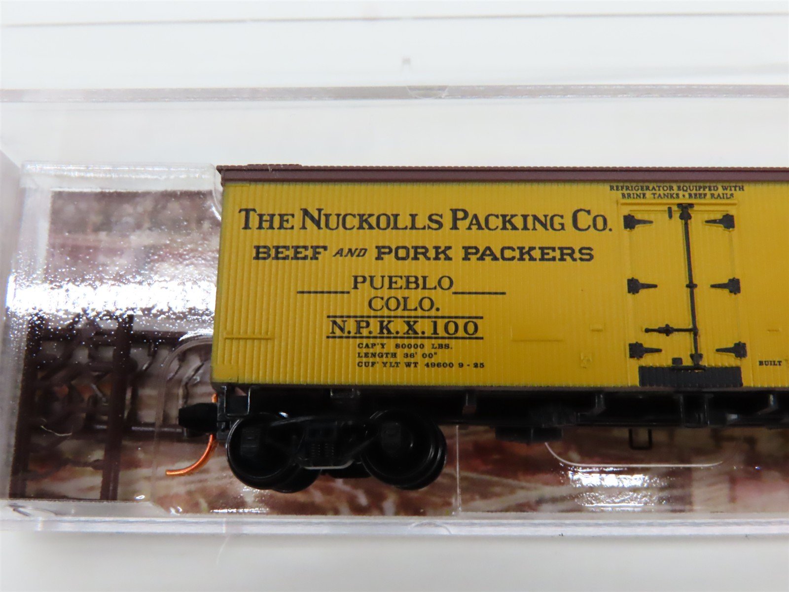 N Scale Micro-Trains MTL 05800536 NPKX Nuckoll's Packing 36' Wood Reefer #100