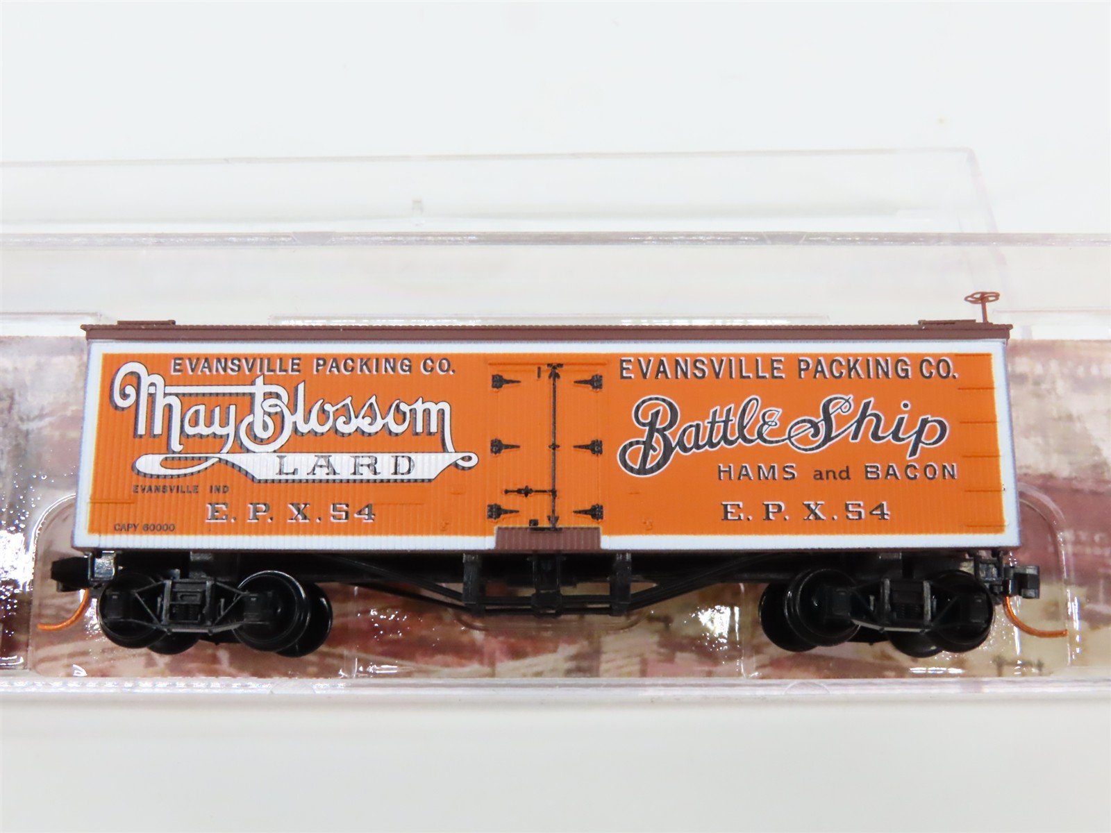 N Scale Micro-Trains MTL 05800140 EPX Evansville Packing Co. 36' Wood Reefer #54