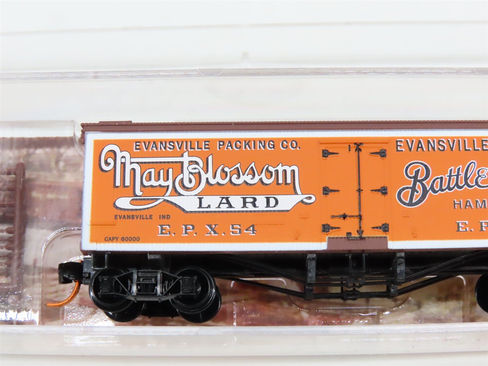 N Scale Micro-Trains MTL 05800140 EPX Evansville Packing Co. 36' Wood Reefer #54