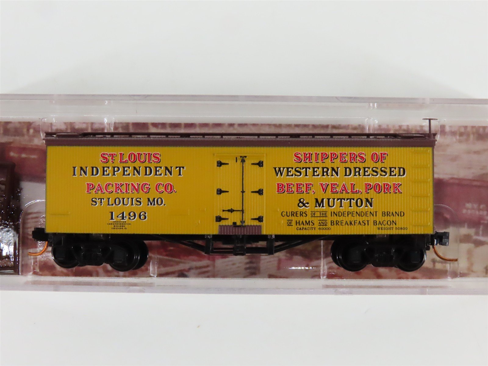 N Micro-Trains MTL 05800120 SLIX St. Louis Independent 36' Wood Reefer #1496