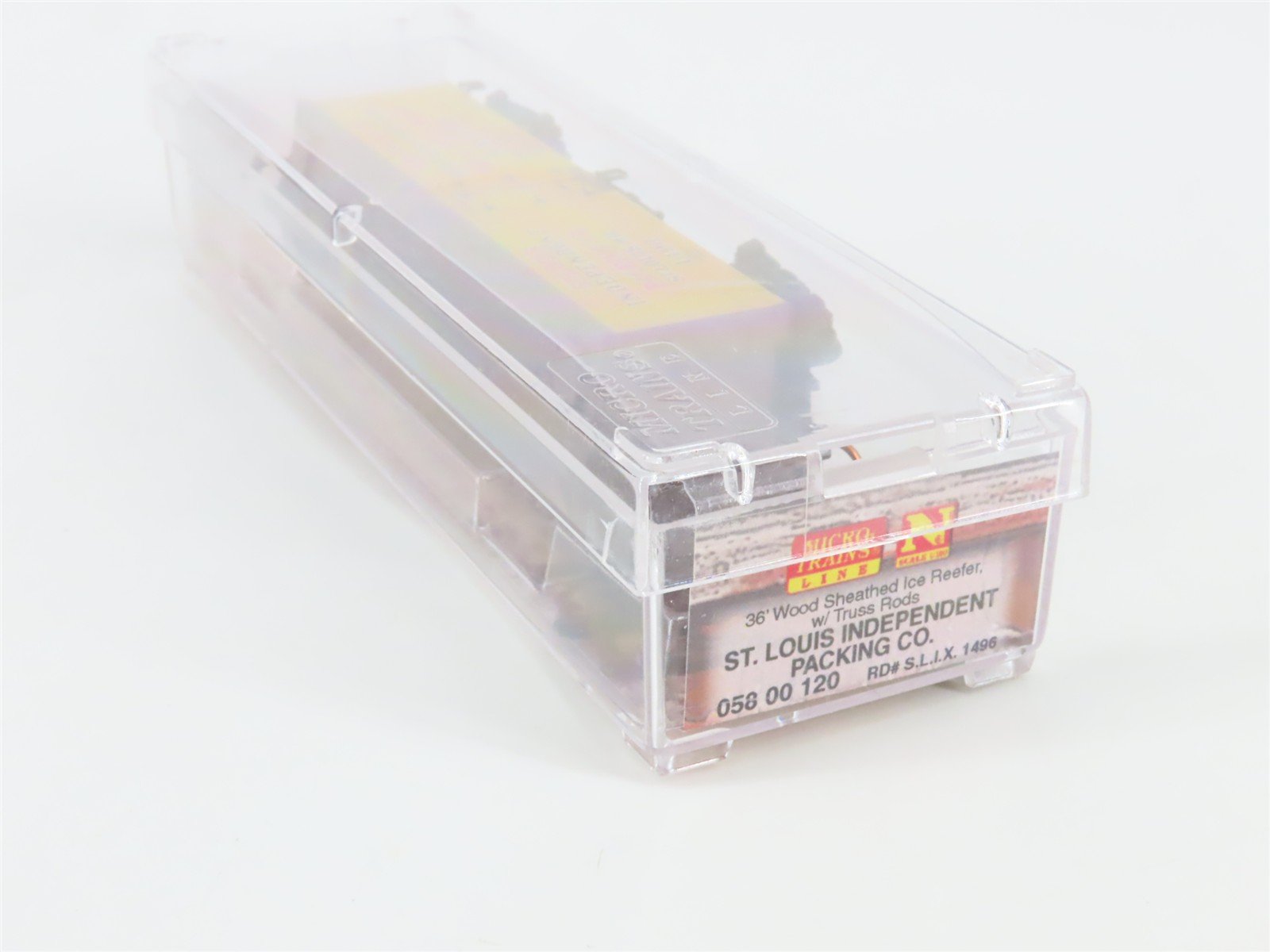 N Micro-Trains MTL 05800120 SLIX St. Louis Independent 36' Wood Reefer #1496