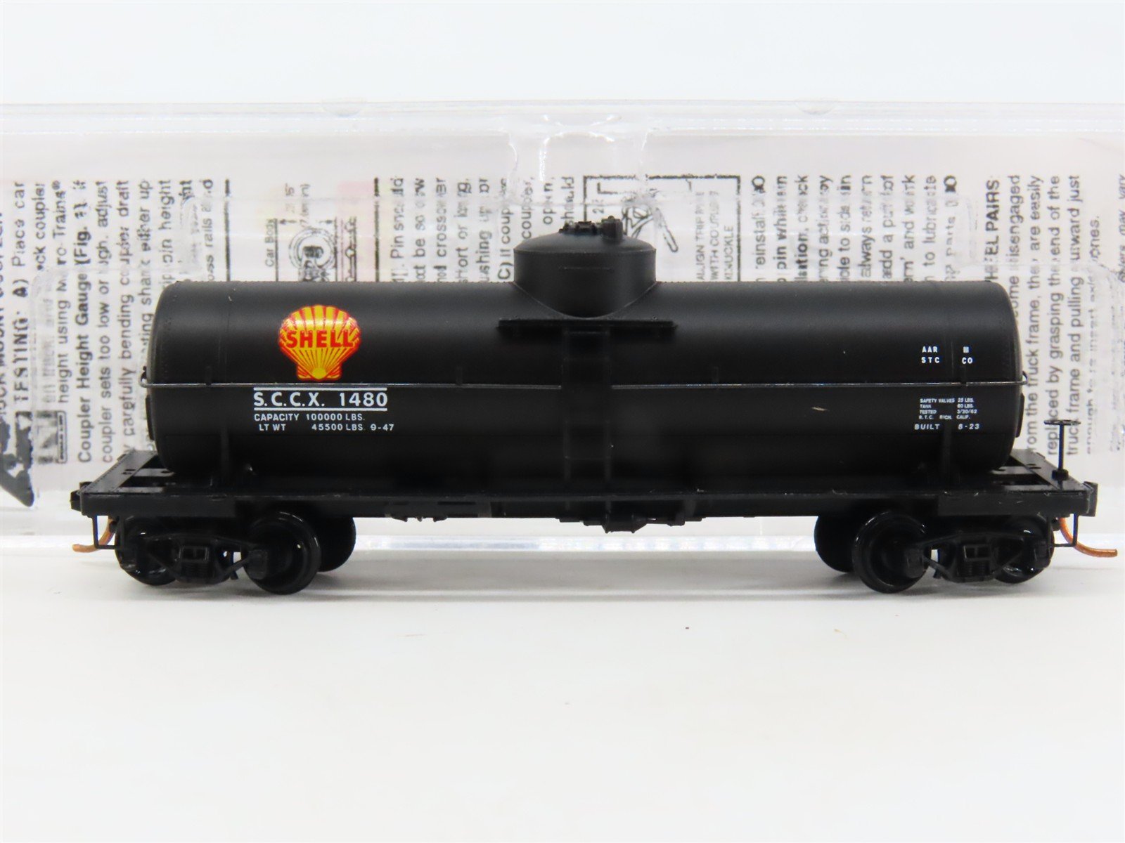 N Scale Micro-Trains MTL 06551880 SCCX Shell Oil 39' Single Dome Tankcar #1480