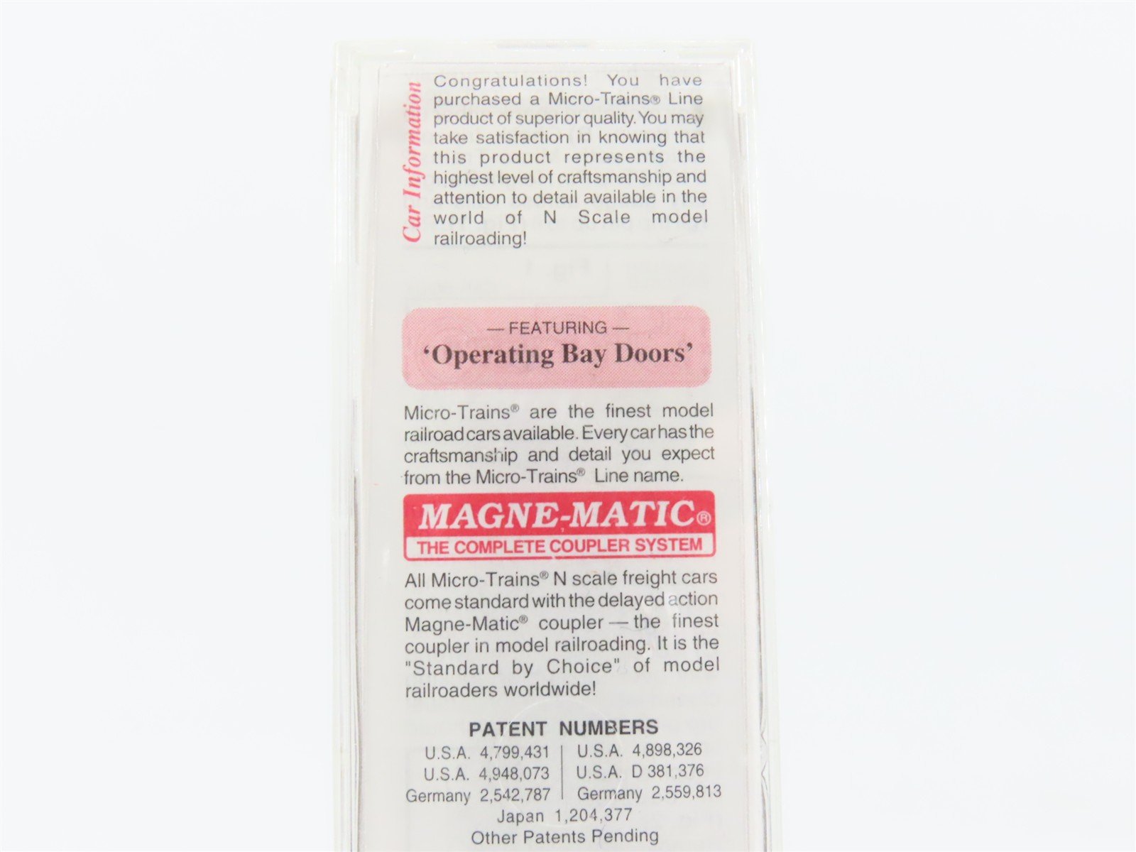 N Scale Micro-Trains MTL 56000 Undecorated 33' 2-Bay Open Hopper Car