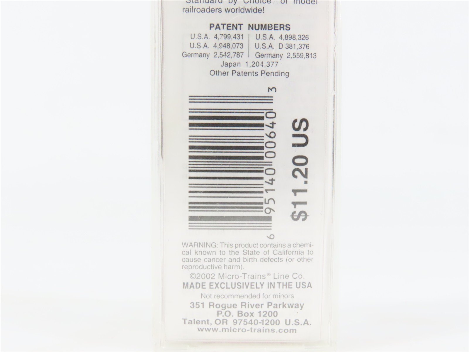 N Scale Micro-Trains MTL 56000 Undecorated 33' 2-Bay Open Hopper Car