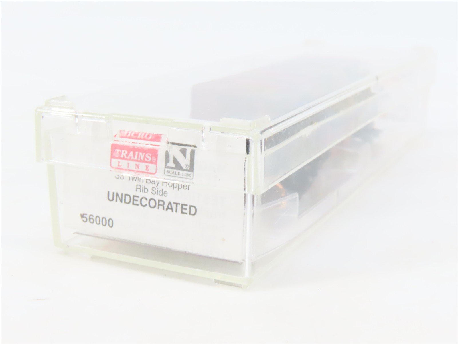 N Scale Micro-Trains MTL 56000 Undecorated 33' 2-Bay Open Hopper Car