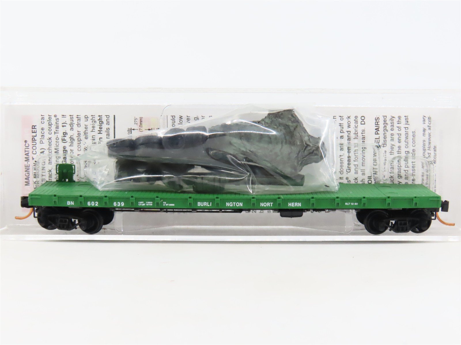 N Micro-Trains MTL 04400071 BN Burlington Northern 50' Flatcar #602639 wLoad
