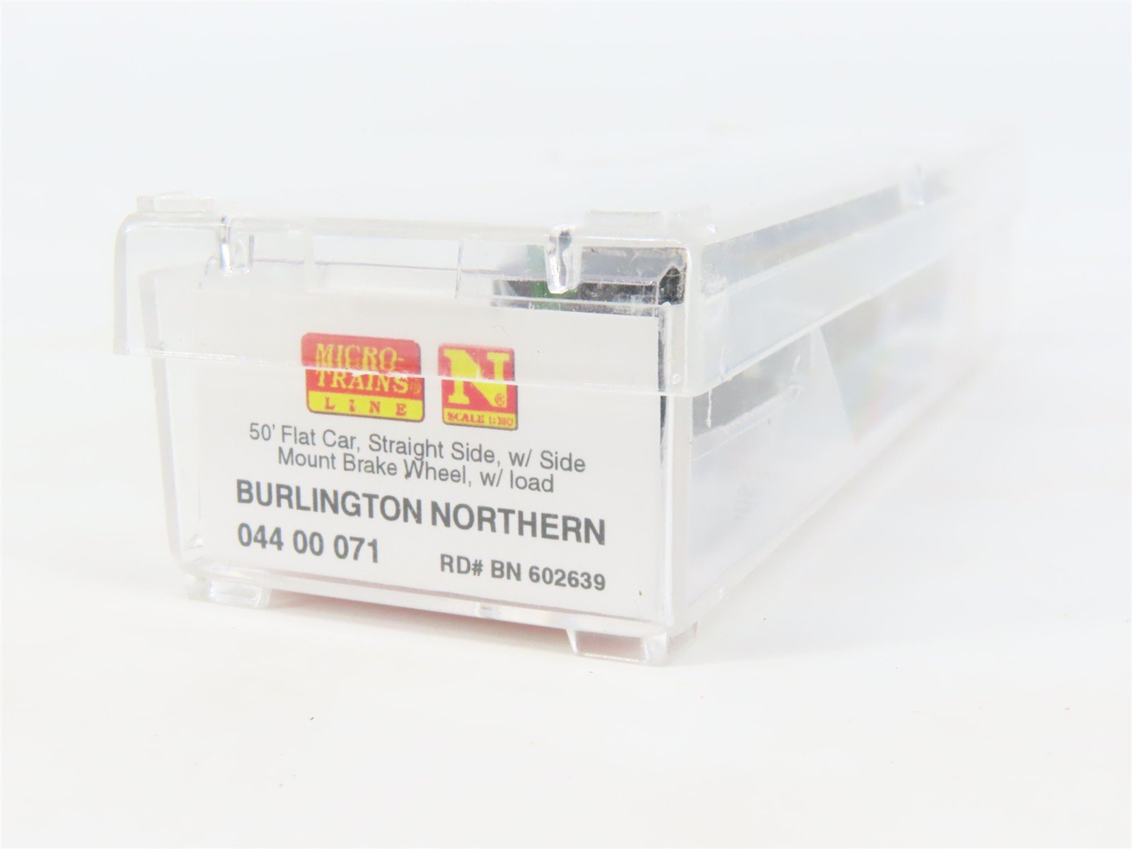 N Micro-Trains MTL 04400071 BN Burlington Northern 50' Flatcar #602639 wLoad