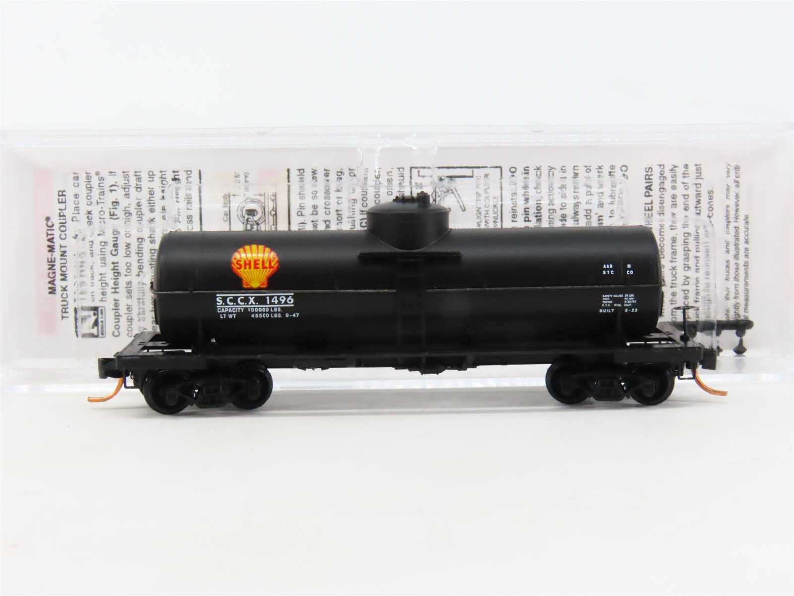 N Scale Micro-Trains MTL 06552880 SCCX Shell Oil 39' Single Dome Tankcar #1496