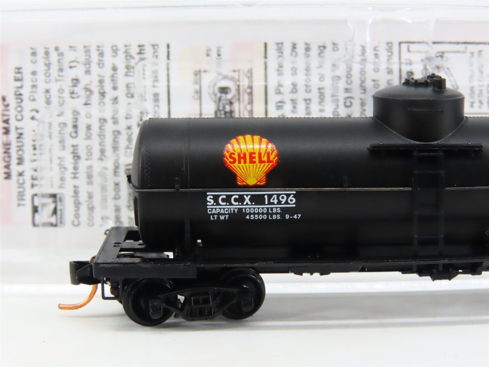 N Scale Micro-Trains MTL 06552880 SCCX Shell Oil 39' Single Dome Tankcar #1496