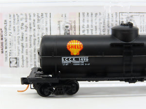 N Scale Micro-Trains MTL 06552880 SCCX Shell Oil 39' Single Dome Tankcar #1496