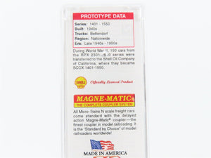 N Scale Micro-Trains MTL 06553880 SCCX Shell Oil 39' Single Dome Tankcar #1535