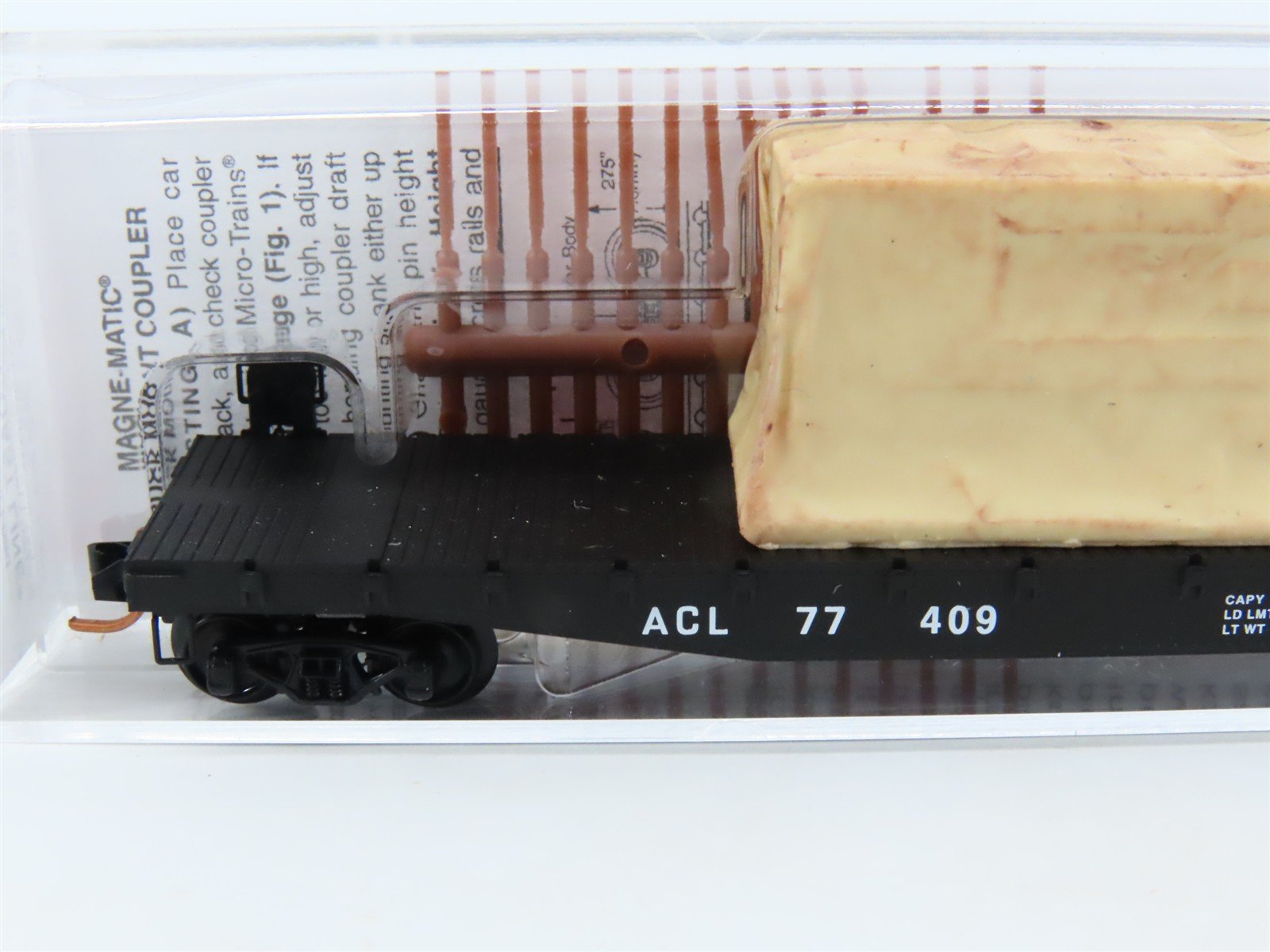 N Micro-Trains MTL 04500350 ACL Atlantic Coast Line 50' Flatcar #77409 wLoad