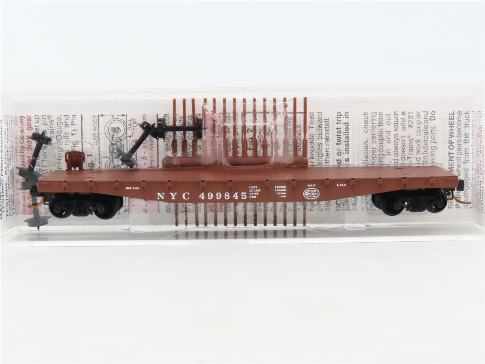 N Scale Micro-Trains MTL 04500040 NYC New York Central 50' Flatcar #499845