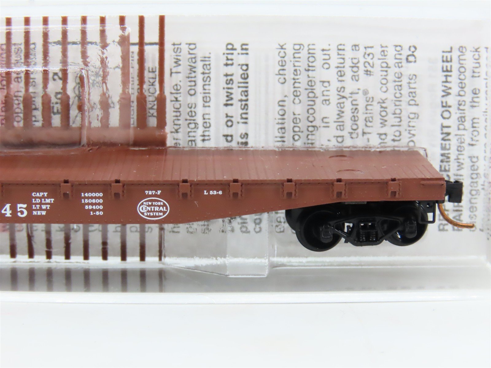 N Scale Micro-Trains MTL 04500040 NYC New York Central 50' Flatcar #499845