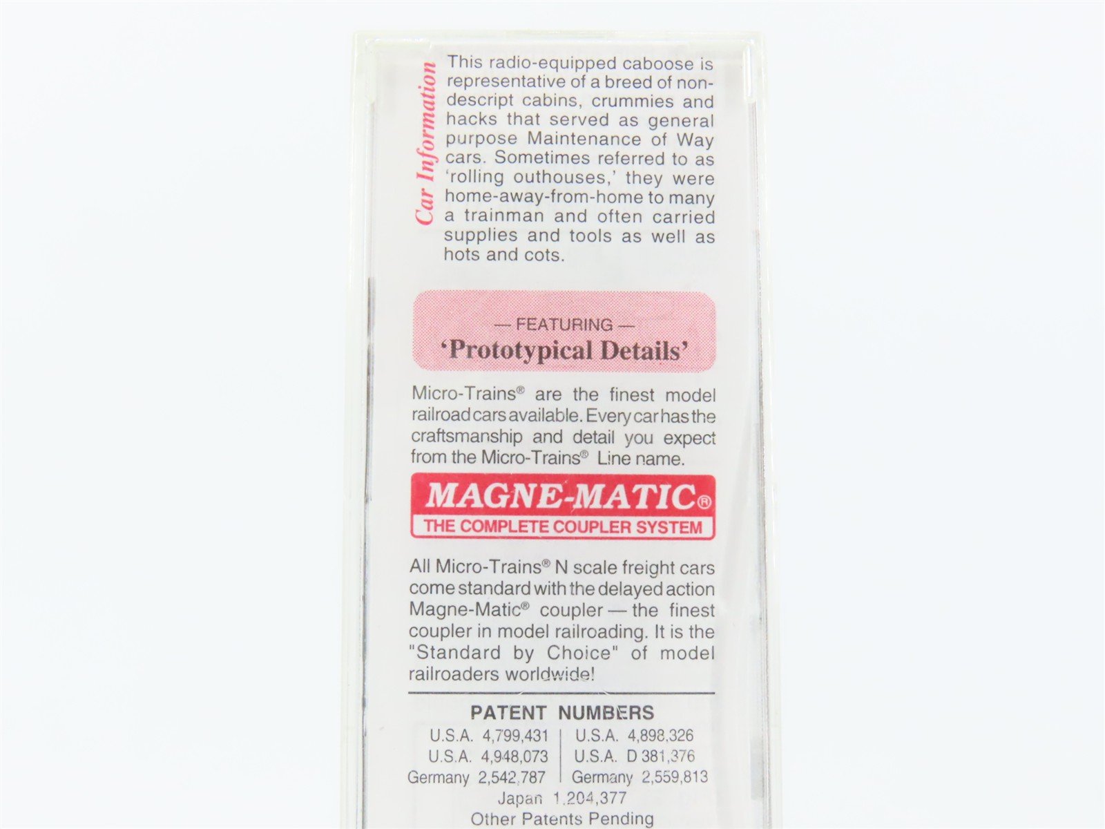 N Scale Micro-Trains MTL 100070 MW Maintenance of Way 36' Steel Caboose