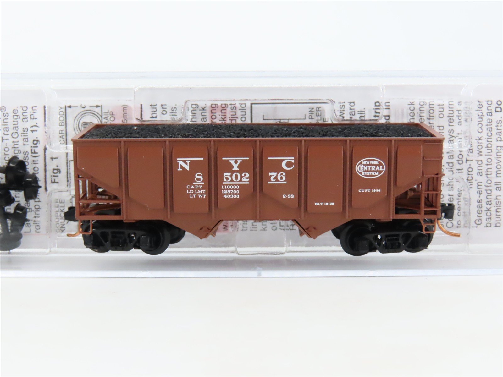 N Micro-Trains MTL 08500022 NYC New York Central 33' 2-Bay Open Hopper #850276