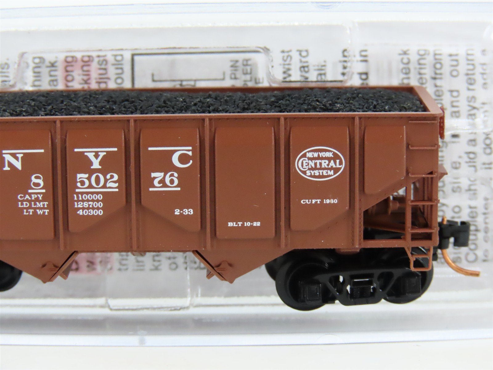 N Micro-Trains MTL 08500022 NYC New York Central 33' 2-Bay Open Hopper #850276