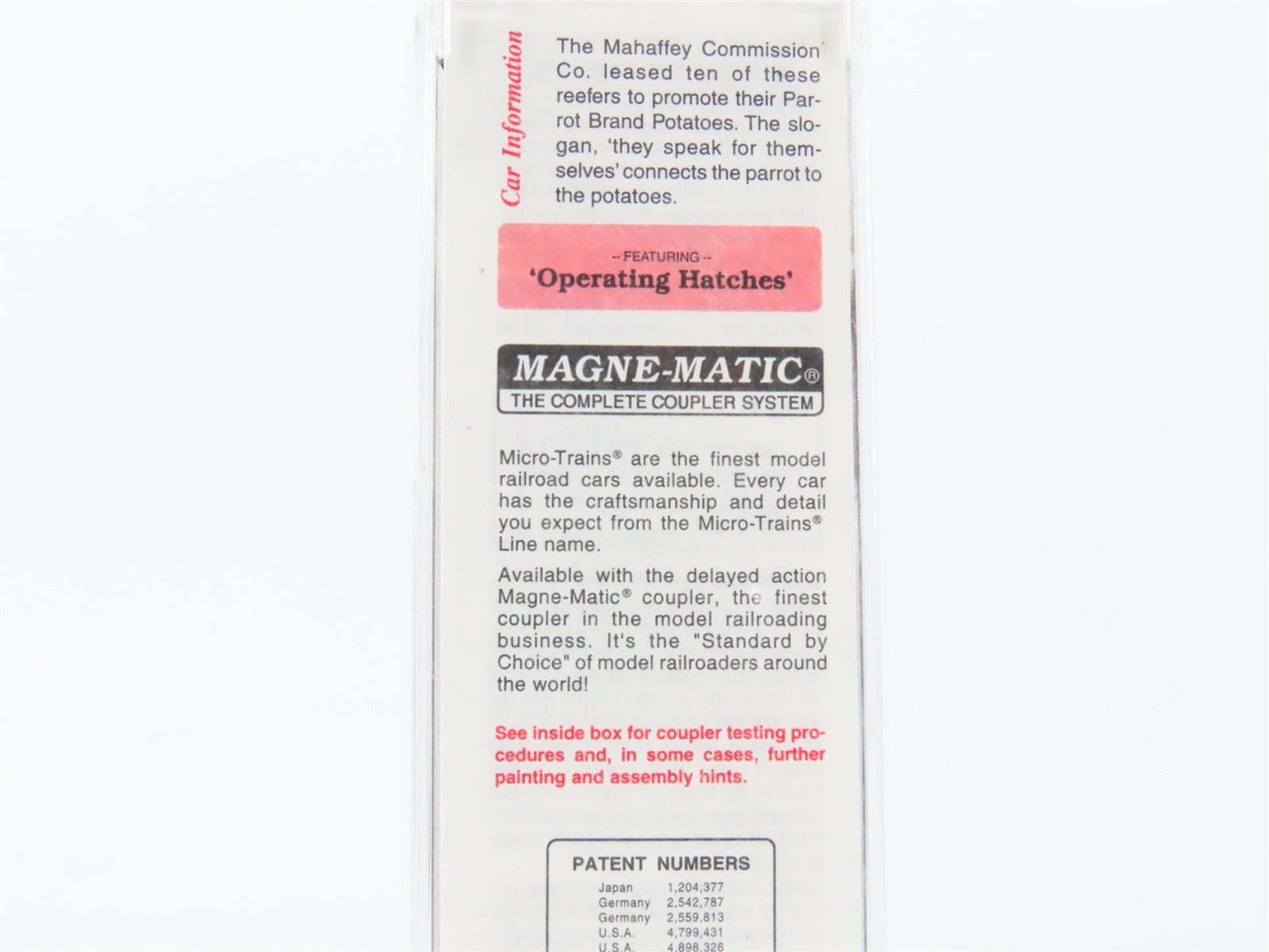 N Scale Micro-Trains MTL 46480 MACX Mahaffey Commission 40' Wood Reefer #3300