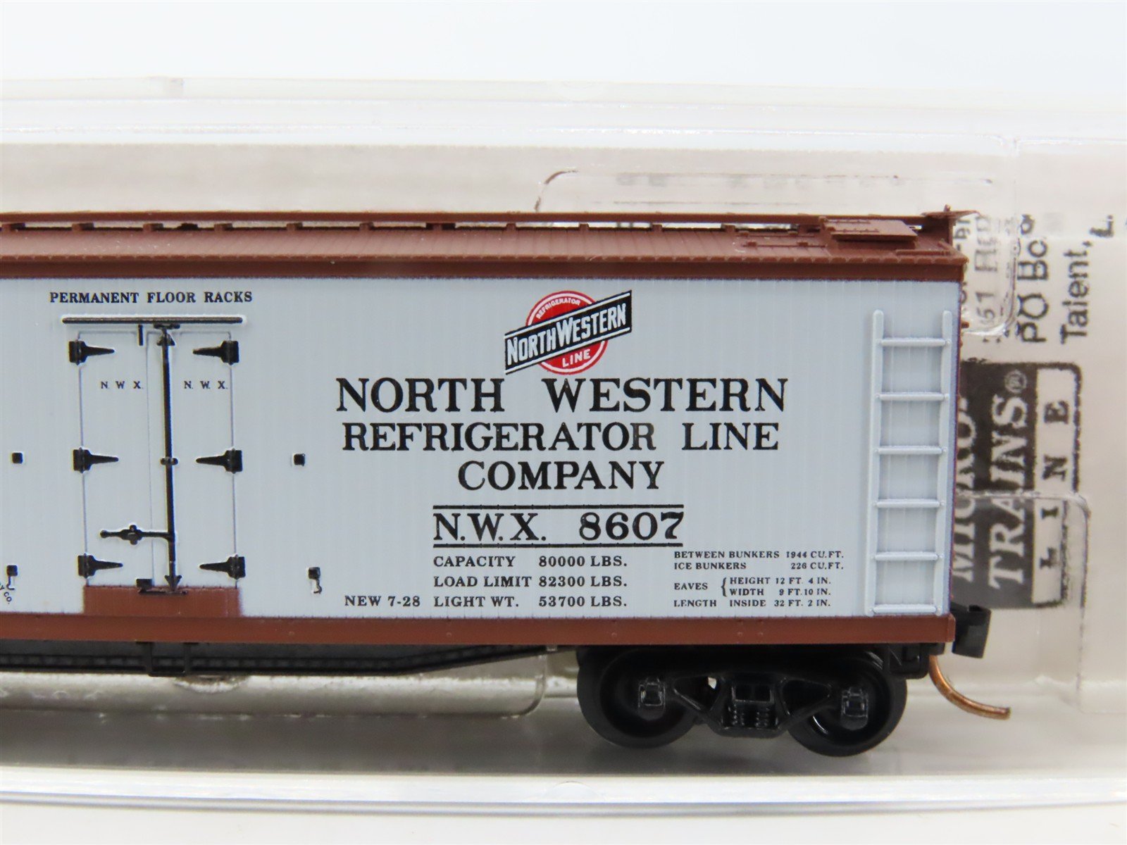 N Scale Micro-Trains MTL 49520 NWX NW Refrigerator 40' Wood Reefer #8607