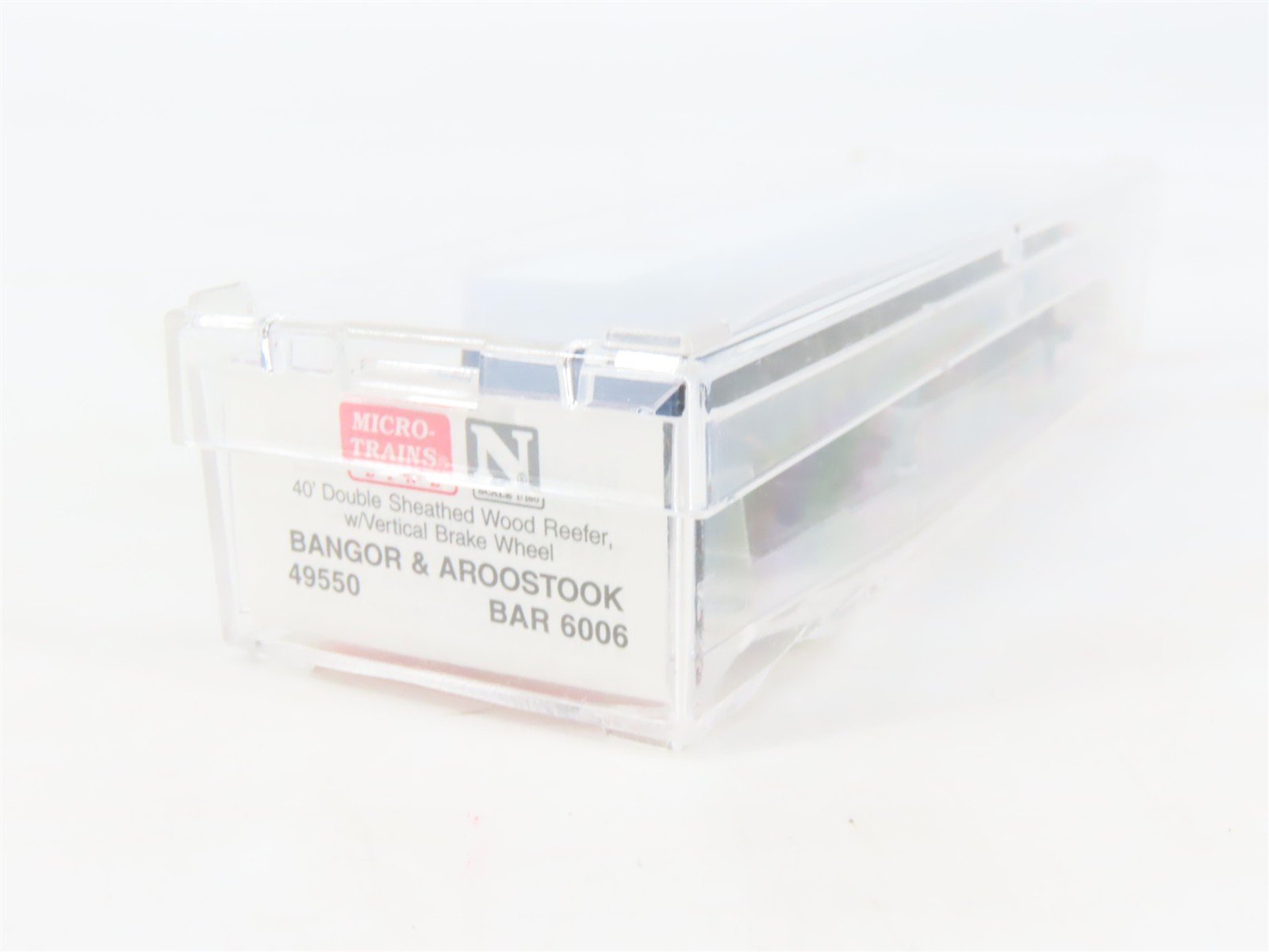 N Scale Micro-Trains MTL 49550 BAR Bangor & Aroostook 40' Wood Reefer #6006