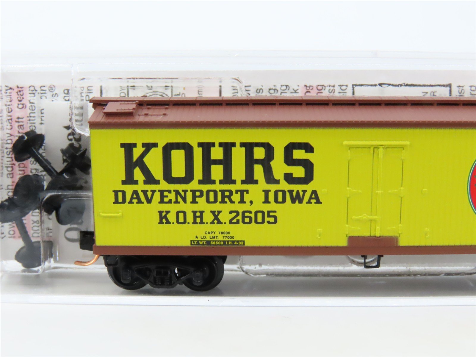 N Scale Micro-Trains MTL 49110 KOHX Kohrs Meat Packing 40' Wood Reefer #2605