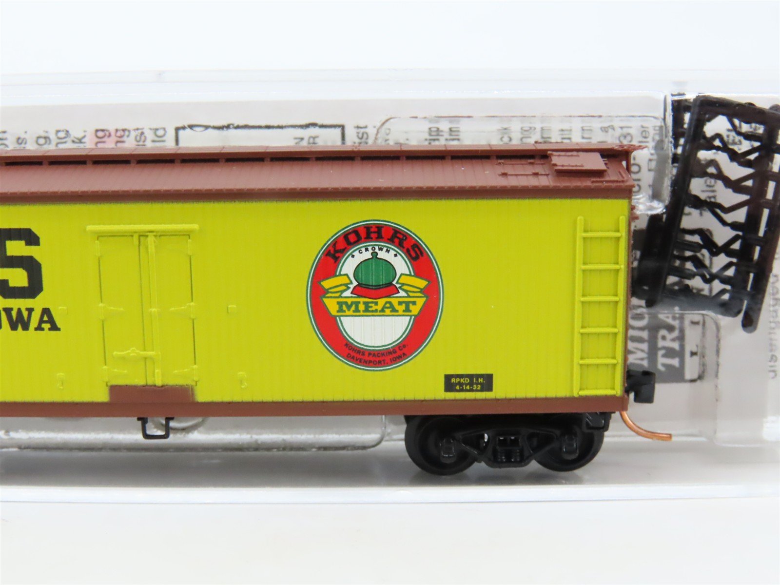 N Scale Micro-Trains MTL 49110 KOHX Kohrs Meat Packing 40' Wood Reefer #2605