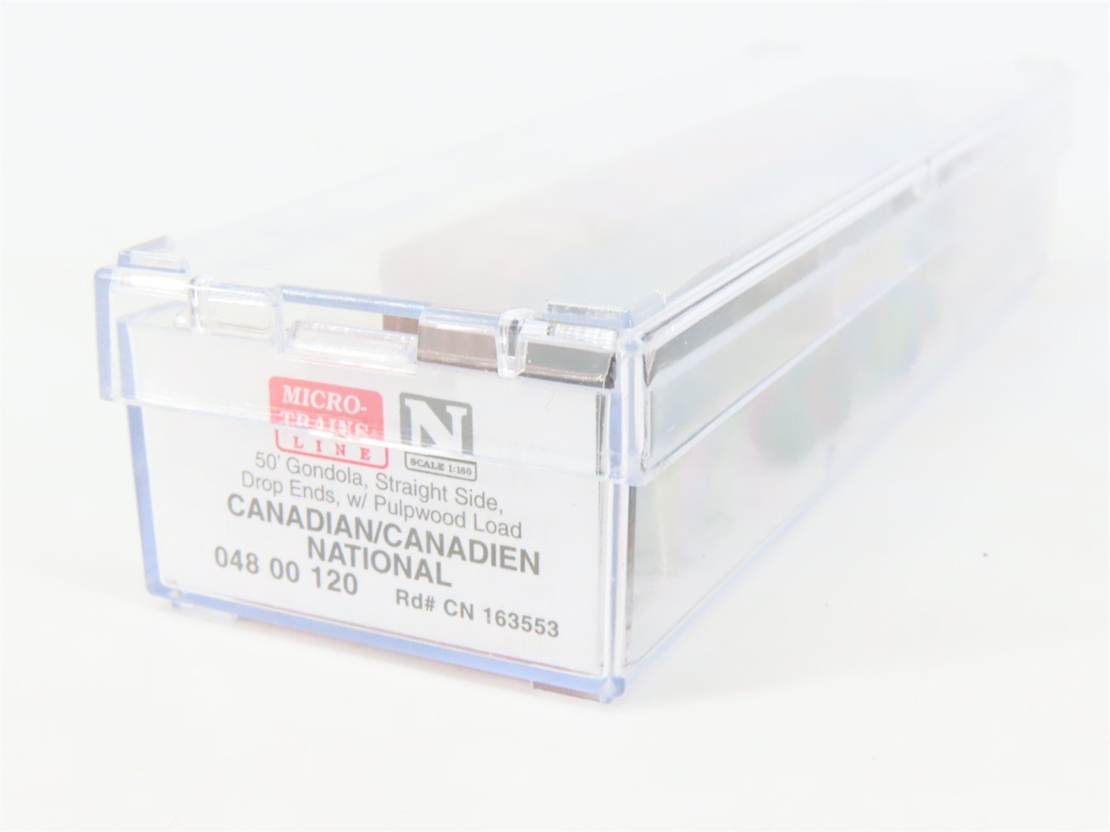 N Scale Micro-Trains MTL 04800120 CN Canadian National 50' Gondola #163553 wLoad