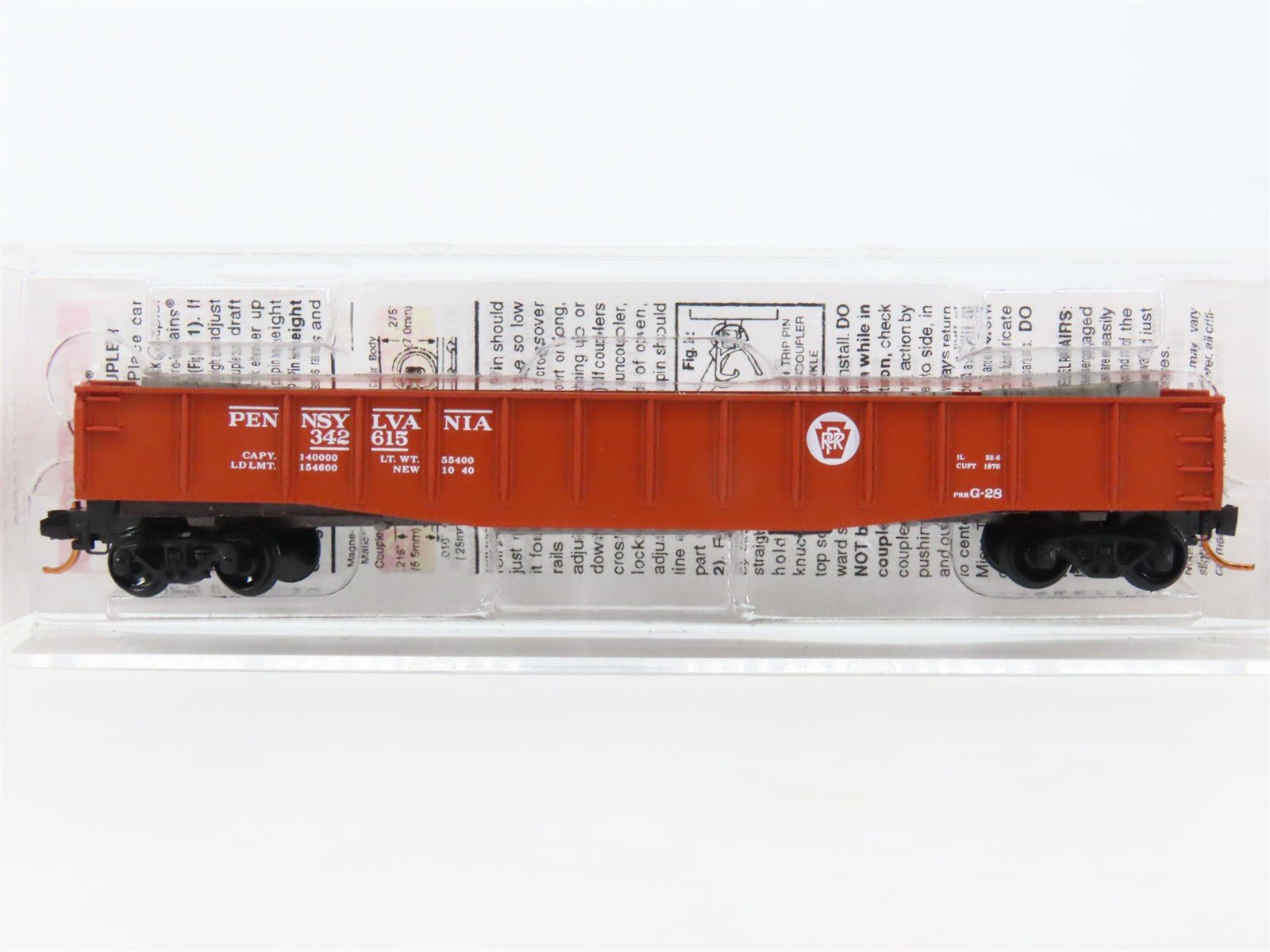 N Scale Micro-Trains MTL 04600070 PRR Pennsylvania 50' Gondola #342615 wLoad