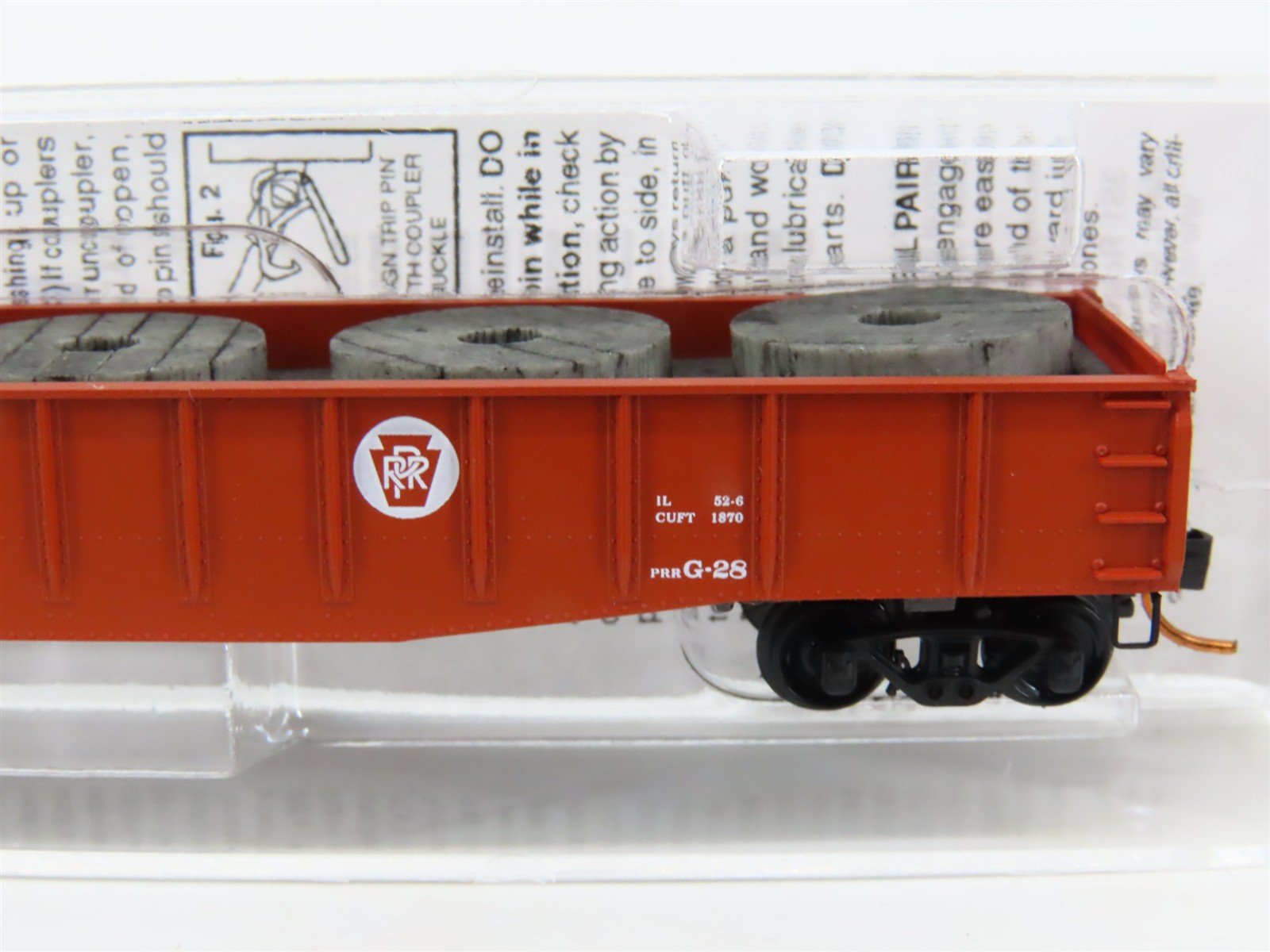 N Scale Micro-Trains MTL 04600070 PRR Pennsylvania 50' Gondola #342615 wLoad