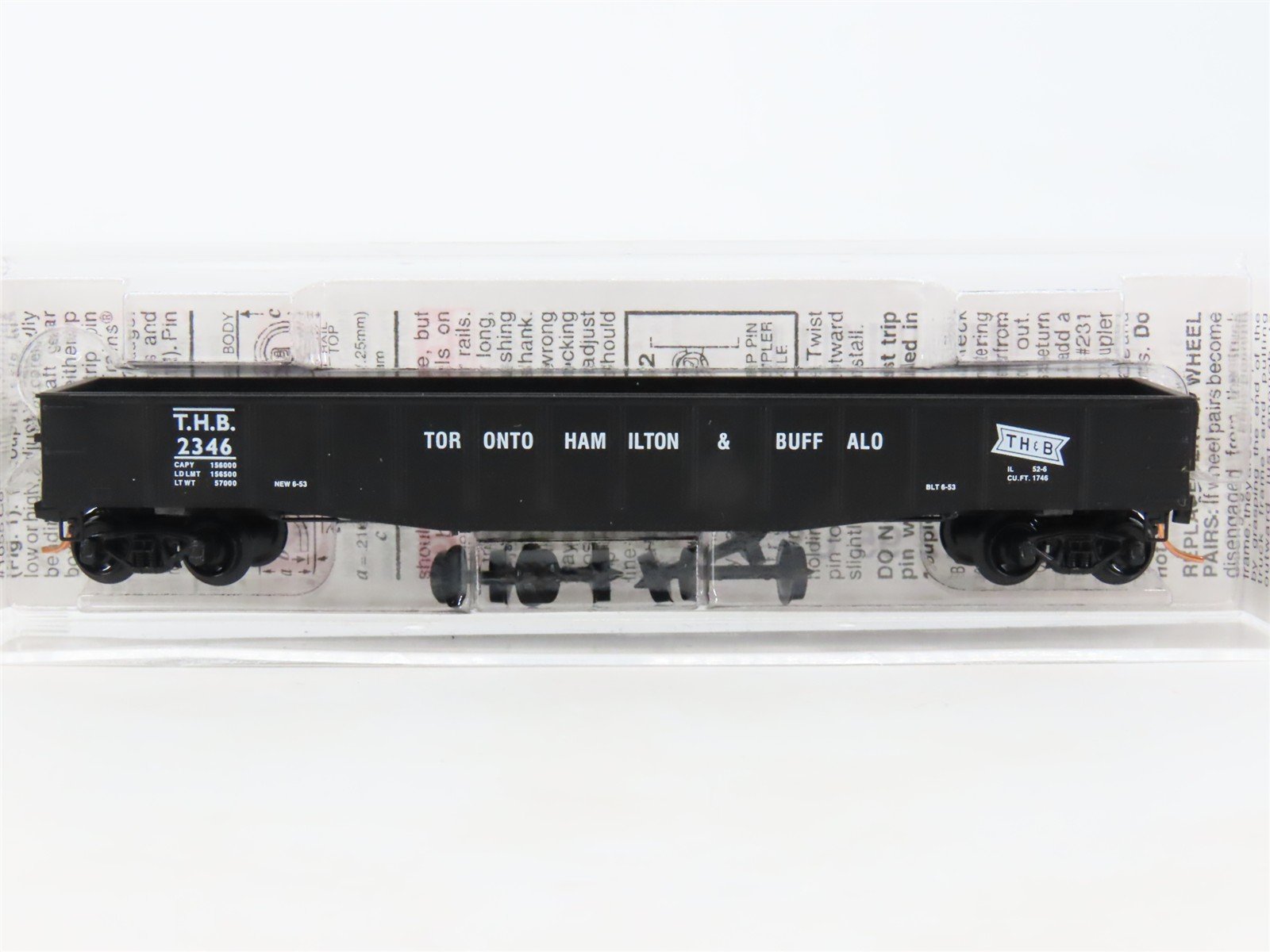 N Scale Micro-Trains MTL 105100 THB Toronto Hamilton & Buffalo 50' Gondola #2346
