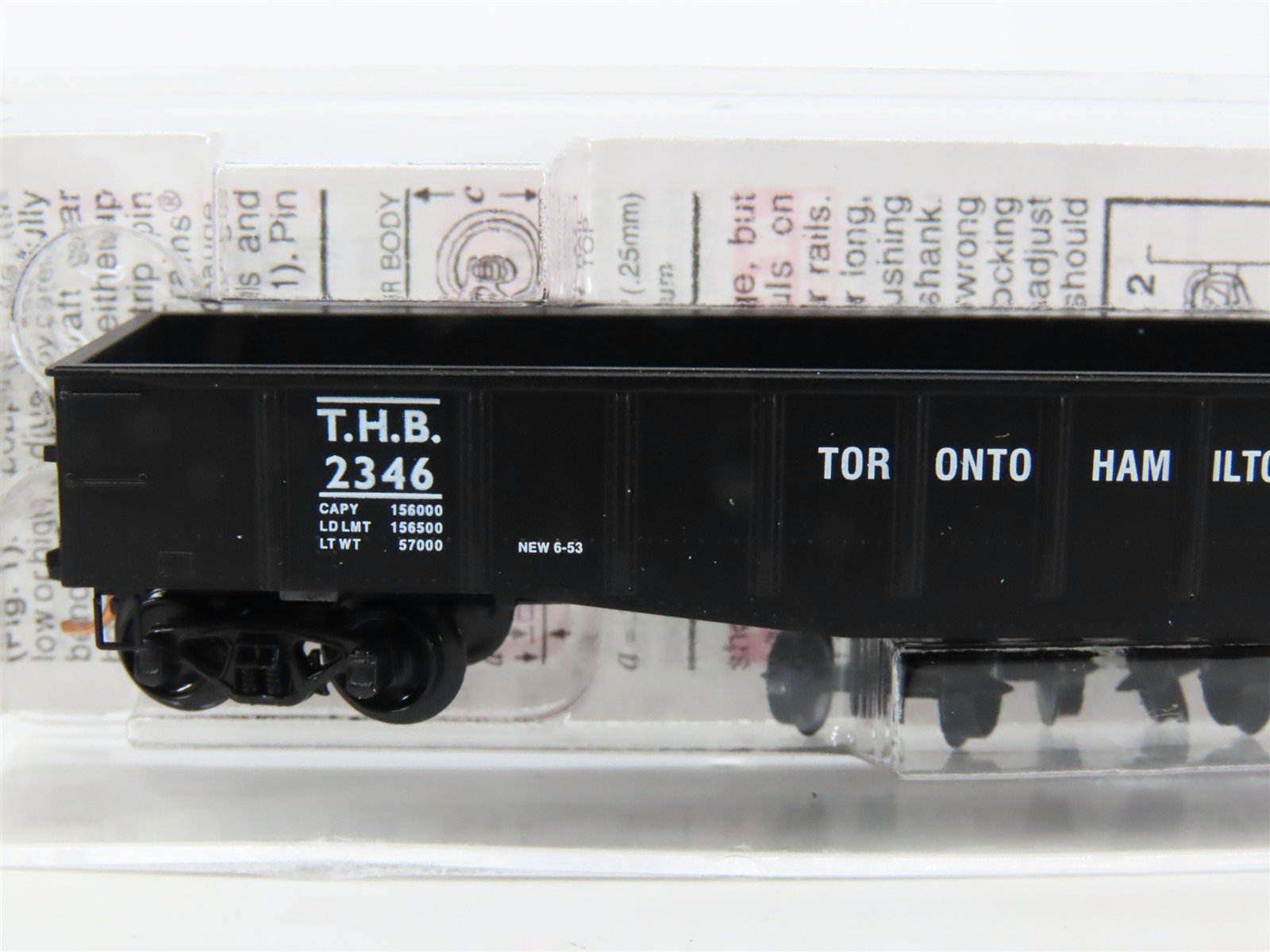 N Scale Micro-Trains MTL 105100 THB Toronto Hamilton & Buffalo 50' Gondola #2346