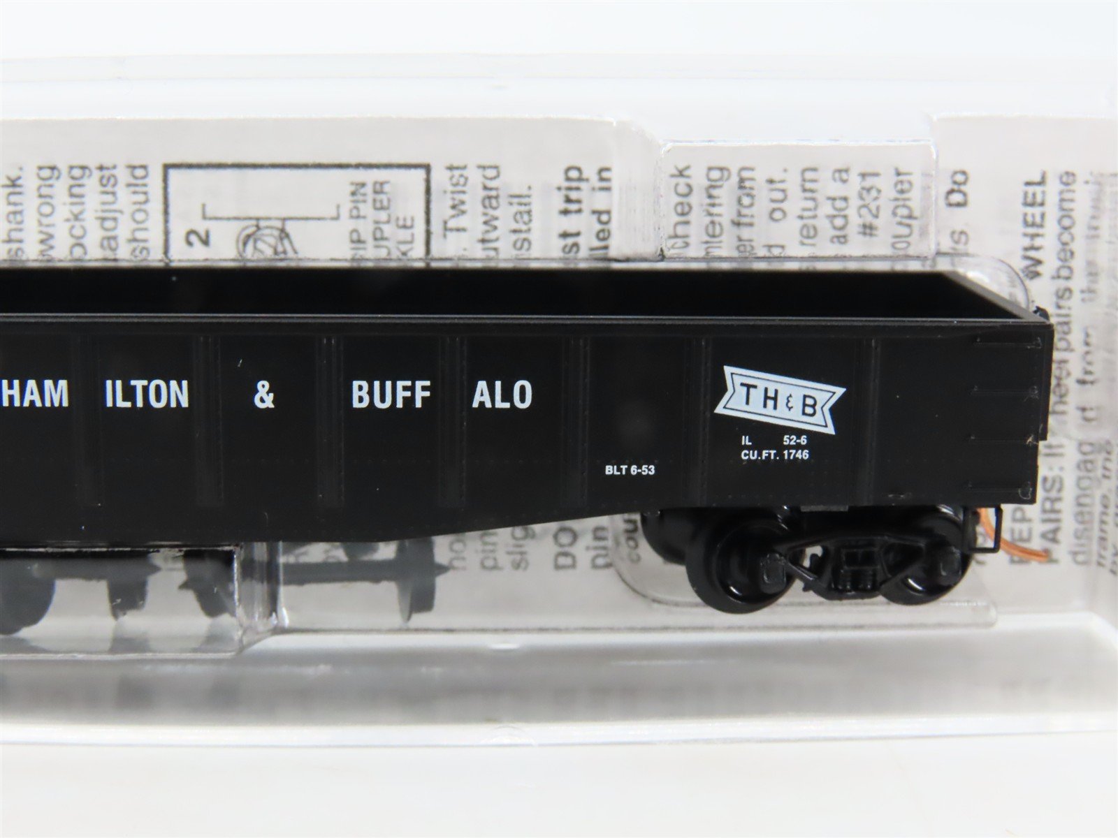 N Scale Micro-Trains MTL 105100 THB Toronto Hamilton & Buffalo 50' Gondola #2346