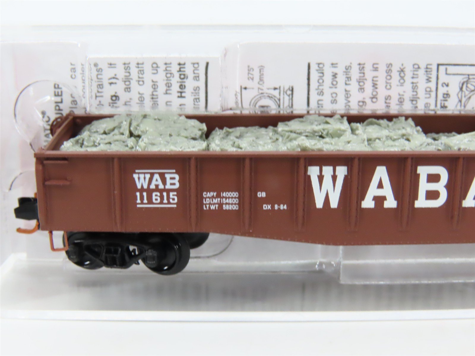 N Scale Micro-Trains MTL 04600270 WAB Wabash 50' Gondola #11615 w/Load