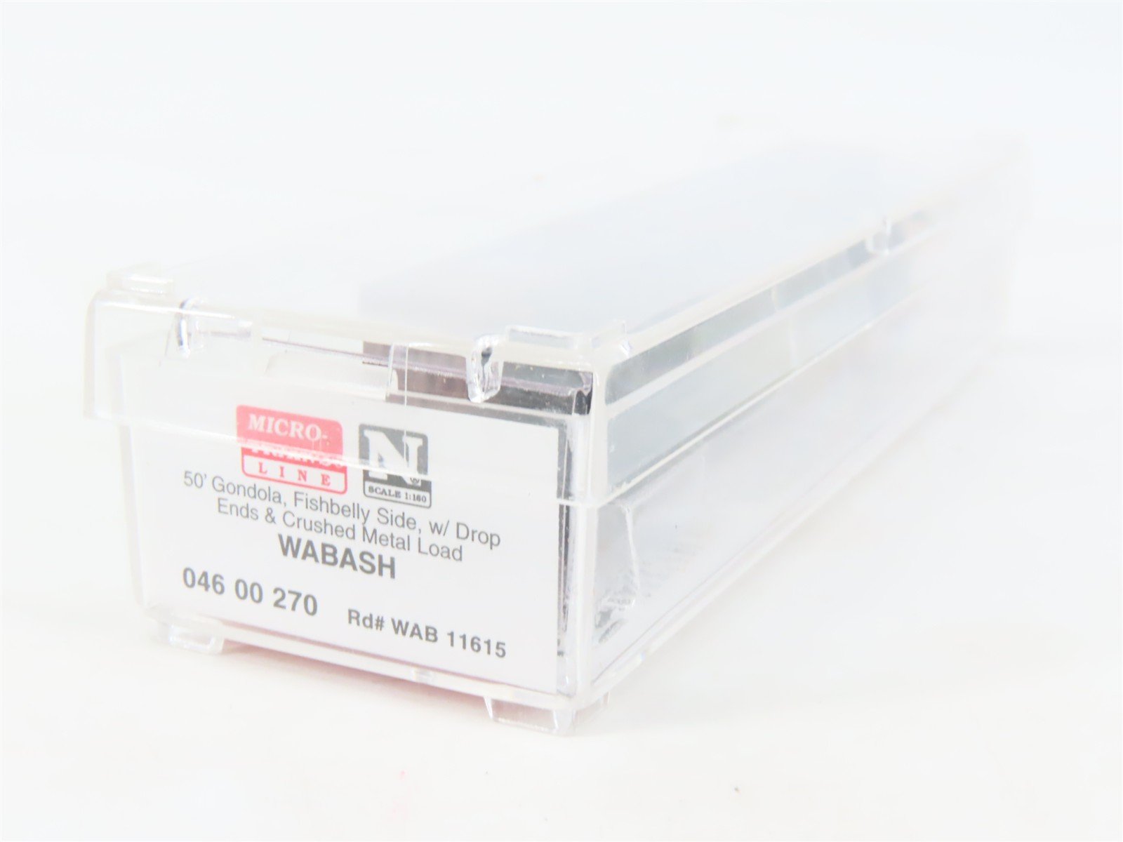 N Scale Micro-Trains MTL 04600270 WAB Wabash 50' Gondola #11615 w/Load