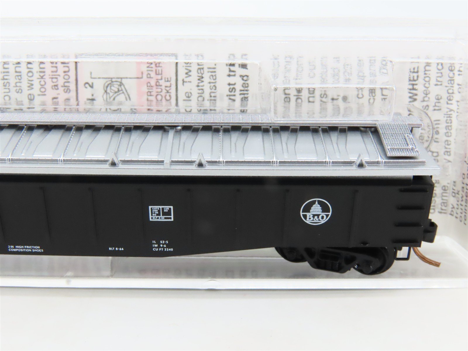 N Scale Micro-Trains MTL 106040 B&O Baltimore & Ohio 50' Gondola #362522 wCover
