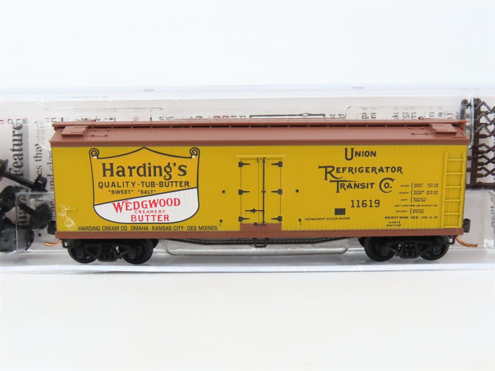 N Scale Micro-Trains MTL 04900540 URTC Hardings Butter 40' Wood Reefer #11619