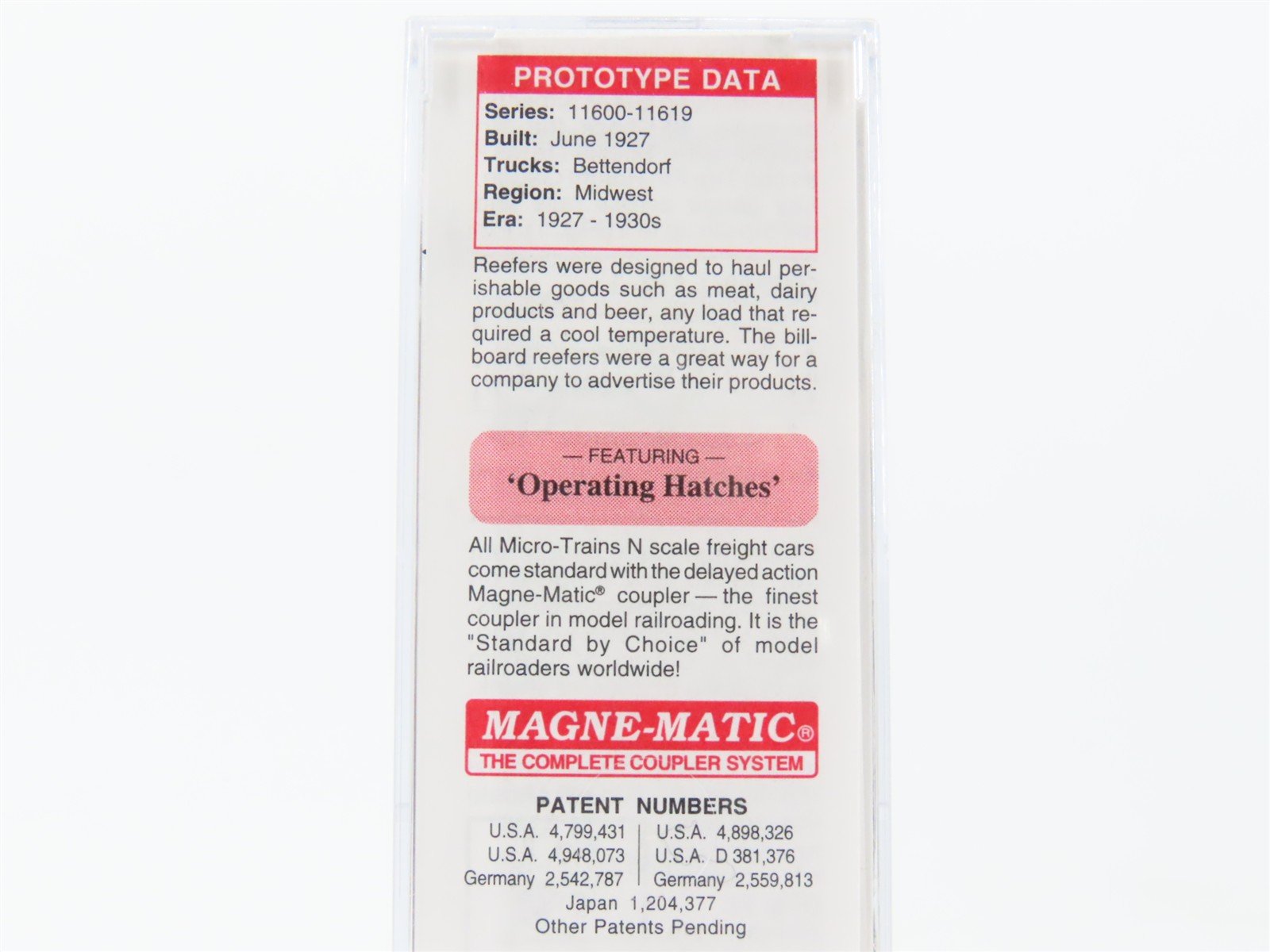 N Scale Micro-Trains MTL 04900540 URTC Hardings Butter 40' Wood Reefer #11619