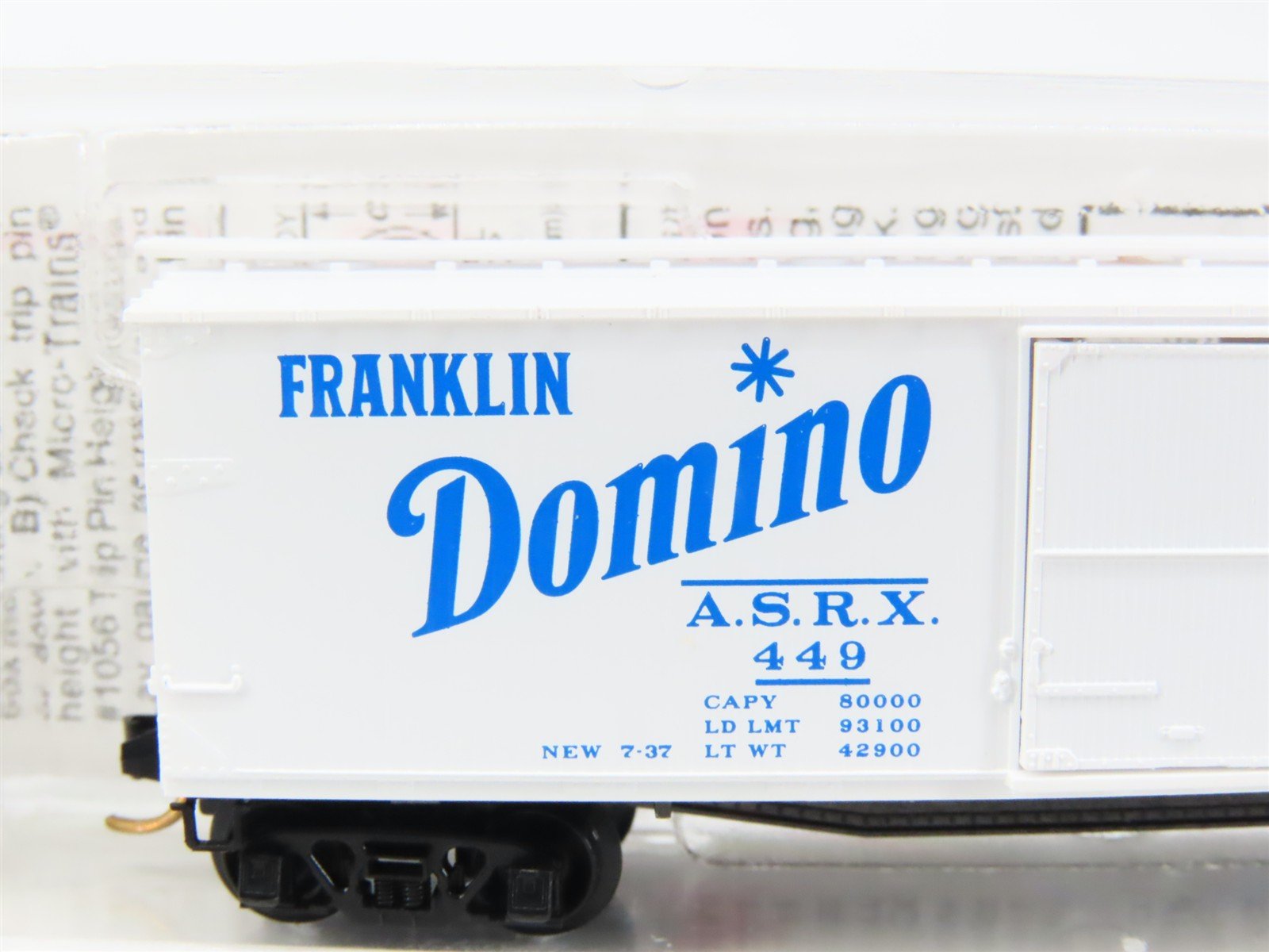 N Scale Micro-Trains MTL 42020 ASRX Domino Sugar 40' Boxcar #449