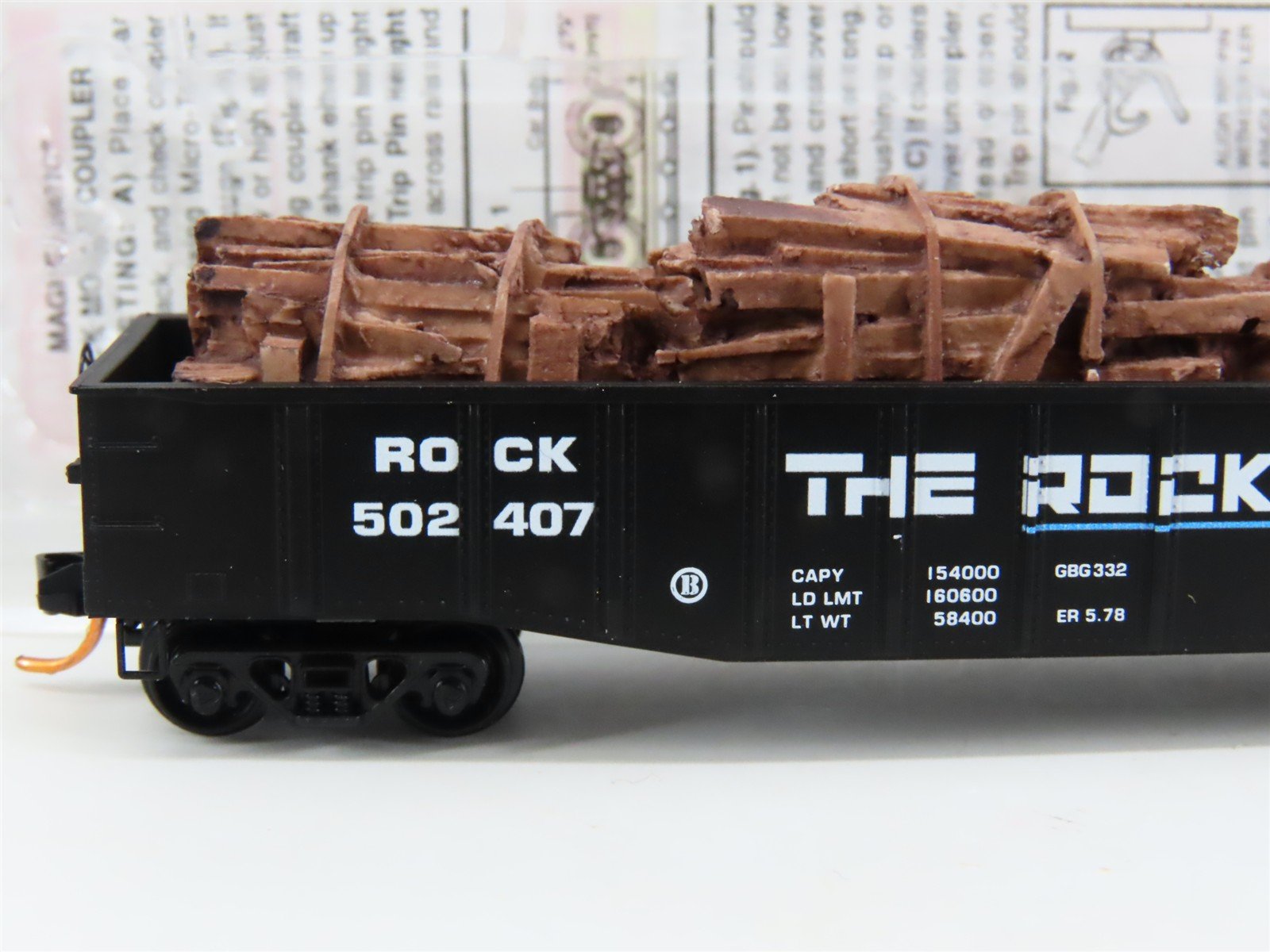 N Scale Micro-Trains MTL 10500570 ROCK Island 50' Gondola #502407 w/Load