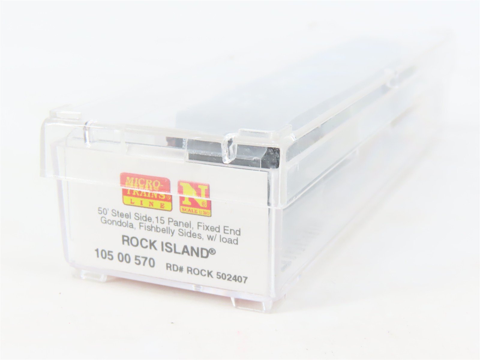 N Scale Micro-Trains MTL 10500570 ROCK Island 50' Gondola #502407 w/Load